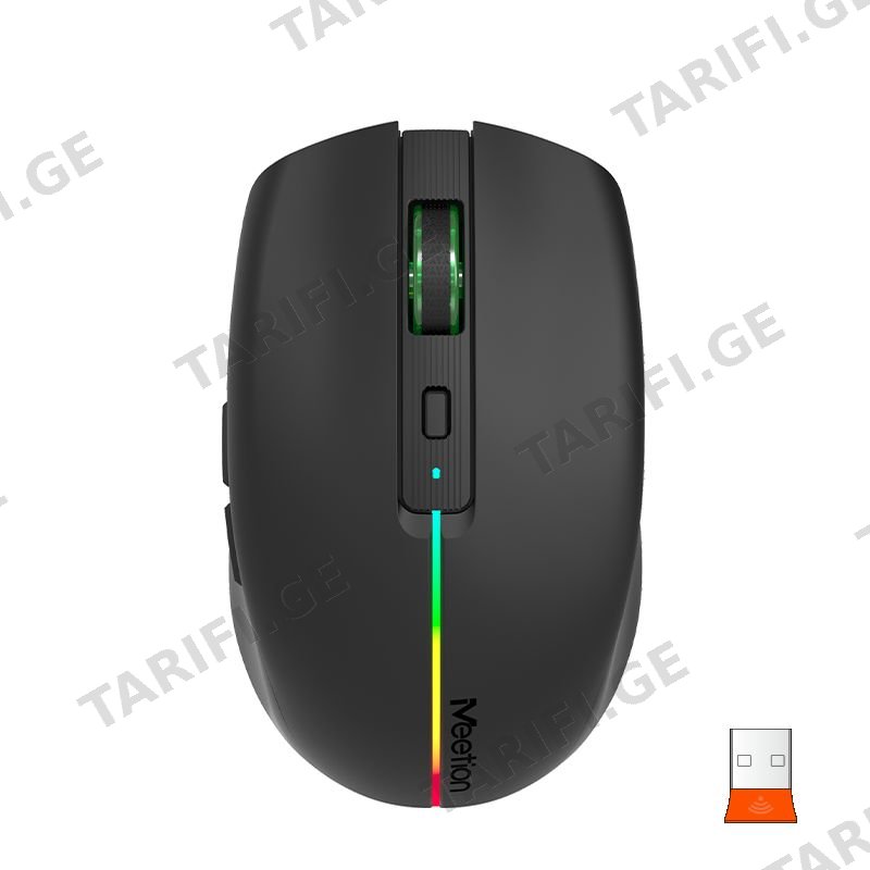 მაუსი MeeTion BTM002 Black 2.4G+Bluetooth Office Mouse