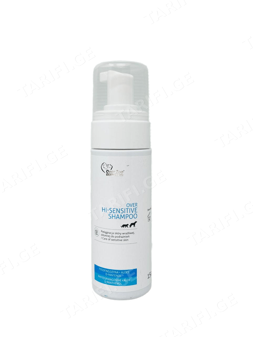 შამპუნი მგრძნობიარე კანისთვის Over Zoo 150ml