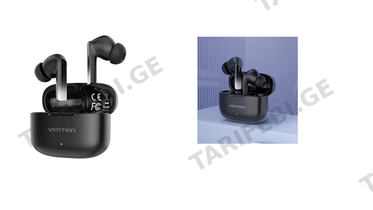 VENTION NBIBO Elf Earbuds E04 უსადენო ყურსასმენი შავი