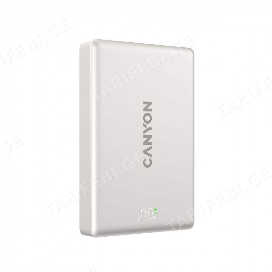 CANYON magnetic power bank OnPower 511 PD20W 10000mAh Aluminium Star Grey