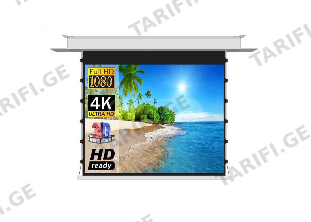 პროექტორის ეკრანი: Burio Electric In-ceiling Tab Tension Pro