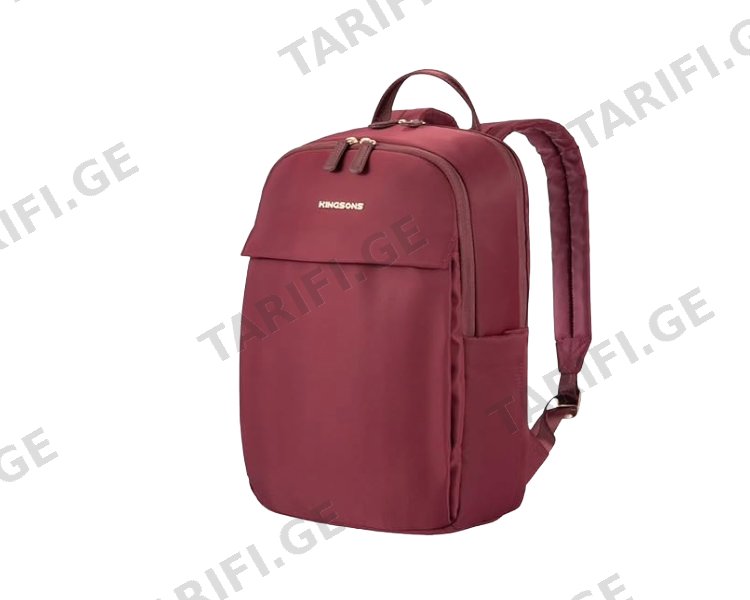 ზურგჩანთა Kingsons Waterproof High Quality Women Backpack 14.9" Wine Red - KS25002