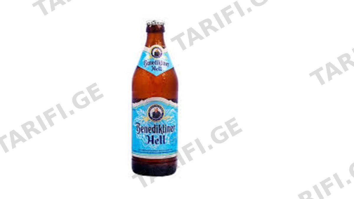 ლუდი/ბენედიქტინერი ჰელი/0.5ლ შუშა