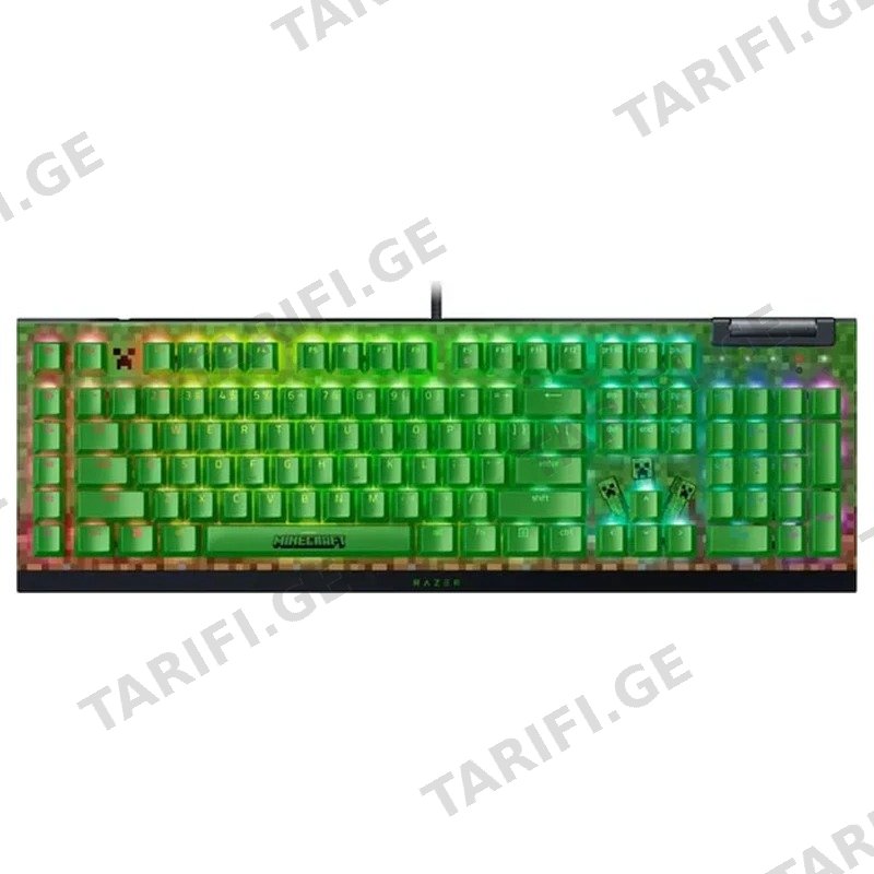 მექანიკური გეიმინგ კლავიატურა RAZER BLACKWIDOW V4 X MINECRAFT EDITION GREEN SWITCH