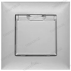 როზეტი LEGRAND 768218 დამიწებით ჩარჩოს გარეშე  ვერცხლისფერი ხუფით
