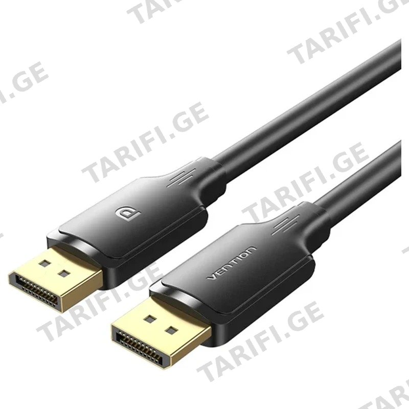 DISPLAYPORT კაბელი VENTION HAKBH 4K/60HZ 2მ შავი