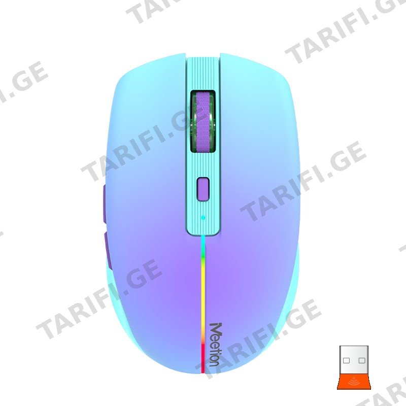 მაუსი MeeTion BTM002 Purple 2.4G+Bluetooth Office Mouse