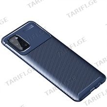 კარბონის ქეისი Samsung Galaxy A31 Focus Carbon Case - მუქი ლურჯი