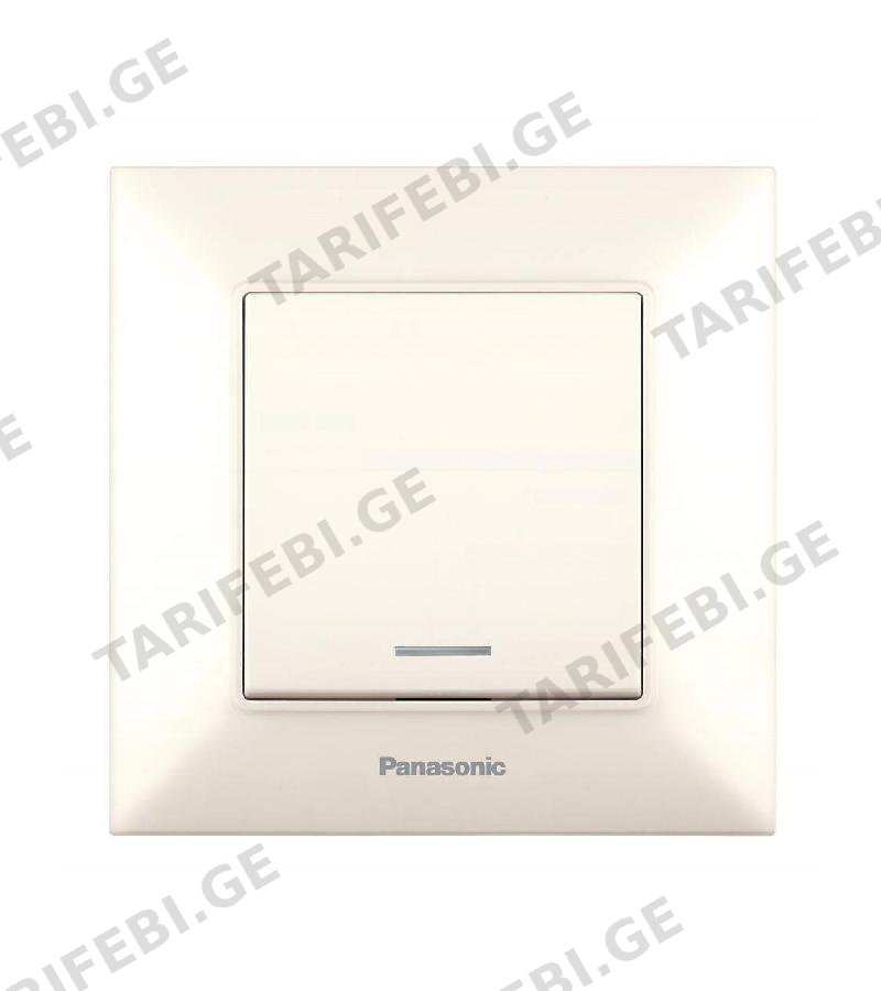 გადამრთველი PANASONIC ARKEDIA SLIM განათებით 1-ნი კრემი