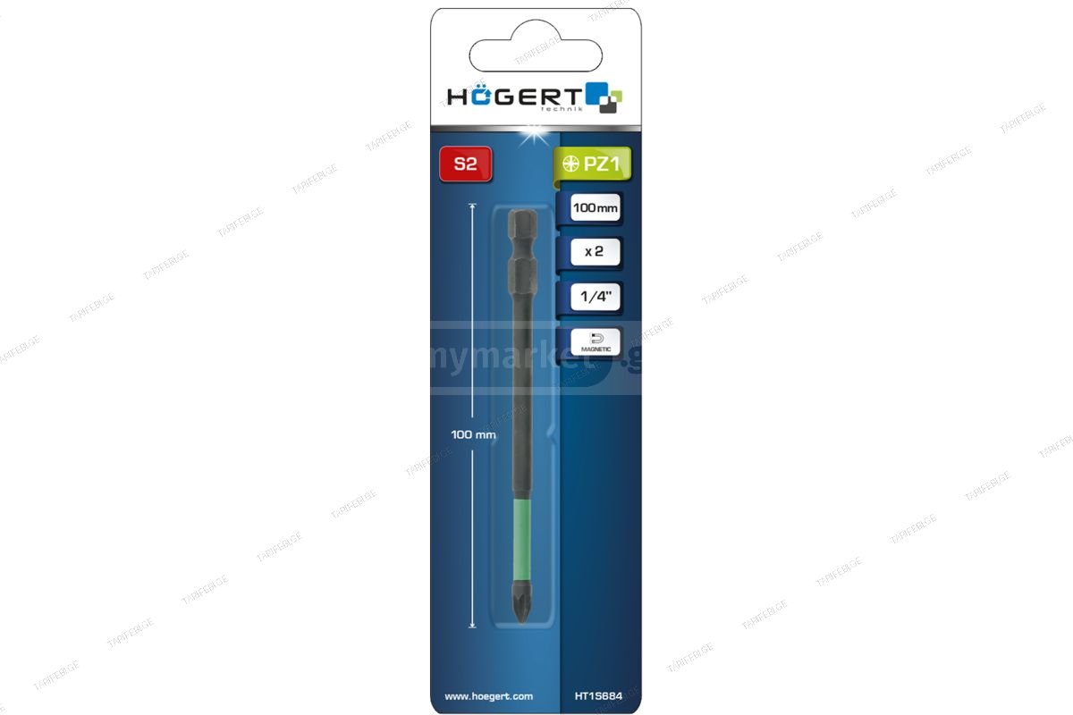 HT1S686 თავაკი ძალისმიერი PZ3 Impact Bit 100 mm 2 pcs