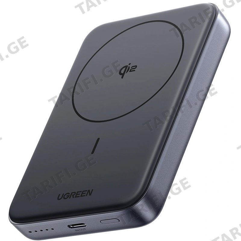 პორტატული დამტენი UGREEN PB761 (45763), 10000mAh 30W, MAGNETIC WIRELESS POWER BANK, BLACK