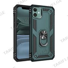 iPhone 11 Sofia Ring Case სილიკონის ქეისი ბეჭდით - მწვანე