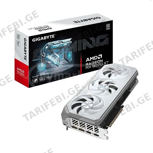 ვიდეობარათი - Gigabyte Radeon RX 9070 XT 16 GB Gaming Oc Ice
