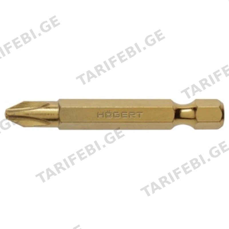 ხრახნიანი ბიტების ნაკრები HOEGERT HT1S392 PH2 50 მმ, 2 ცალი