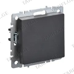 ჩამრთველი რევერსი IEK BRITE 1 10A VC10-1-6-BrB შავი