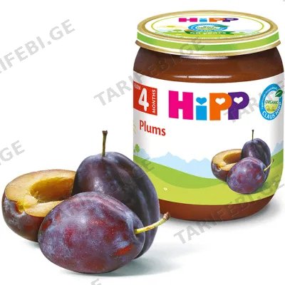 HIPP-ის ხილფაფა ქლიავი (4 თვიდან, 125 გრ)