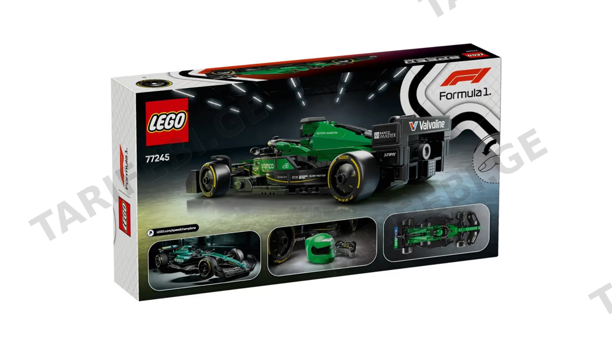 ასაწყობი კონსტრუქცია Lego 77245 Speed Champions, Aston Martin Aramco F1 AMR24 Race Car
