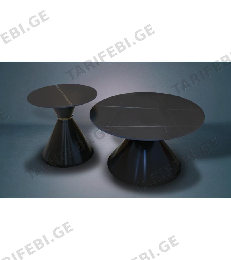 ჟურნალის მაგიდა FSAH-2301-2 ზომა: 80*80 x 50*50 ფერი: შავი