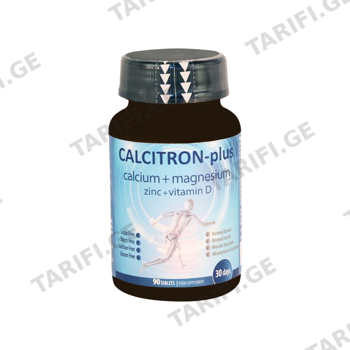 კალციტრონი პლუსი - Calcitron Plus 90 ტაბლეტი