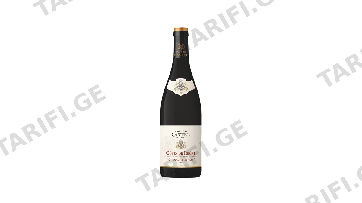 Castel-ღვინო წითელი კოტ დუ რონი საფრ. 14.5% 750მლ