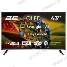 2E 43A77Q QLED 4K UHD SMART GOOGLE TV (43", 109 სმ) ტელევიზორი