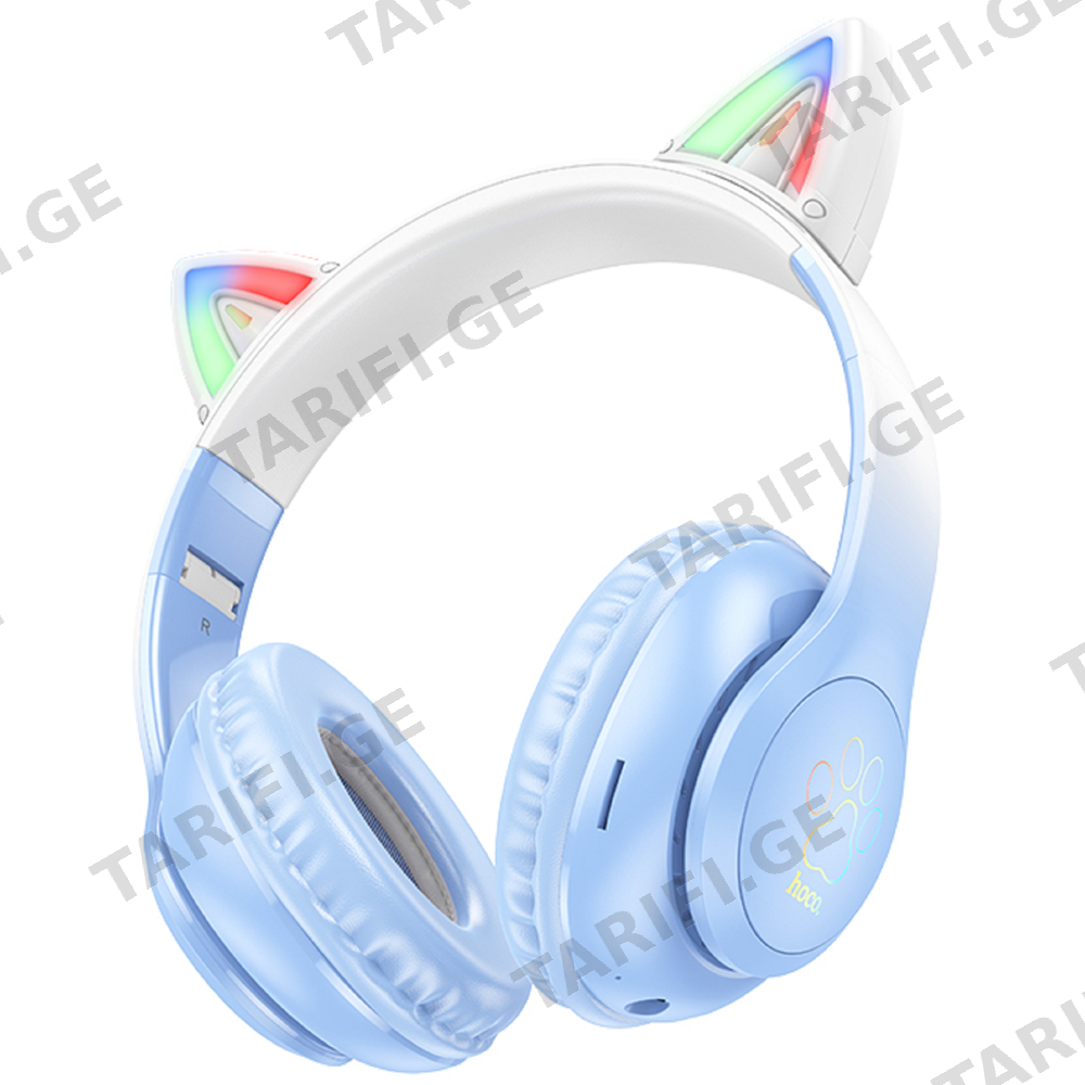 ყურსასმენი Hoco W42 Cat Ears Blue