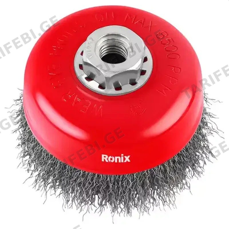 ჯამისებრი მავთულის ჯაგრისი RONIX RH-9941, 100 მმ
