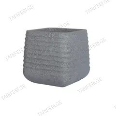 ქოთანი ყვავილის Mega Collections Titan Heron Sq. Pot Rib Grey W38H37