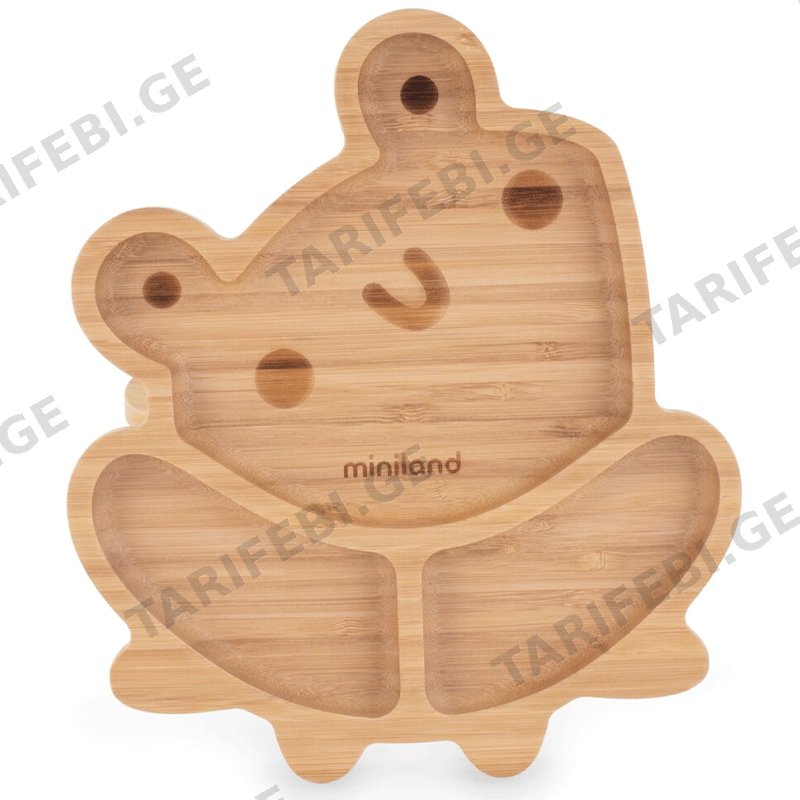 ბამბუკის საბავშვო თეფში MINILAND FROG BAMBOO DISH