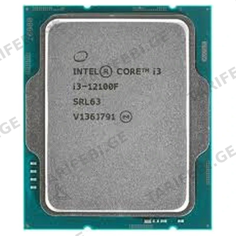 პროცესორი INTEL CORE I3-12100F 4 ბირთვიანი LGA 1700