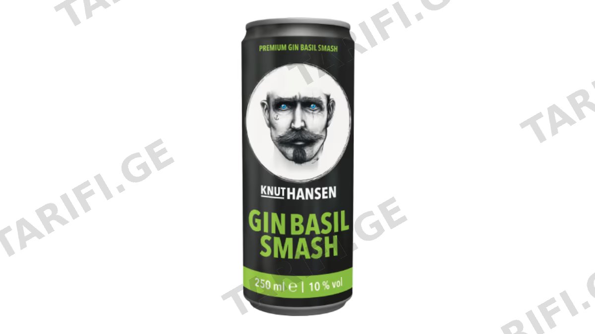 კოქტეილი/ Knut Hansen/ Gin Basil Smash/ 10%/ 12*250 მლ