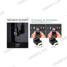 UGREEN HD112 (20109) 4K HDMI Adapter Male to Female (Down angled) კუთხის გადამყვანი ადაპტერი