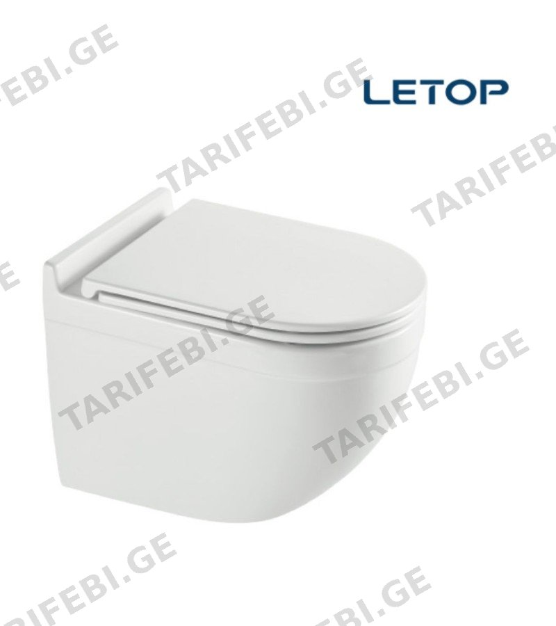 დასაკიდი უნიტაზი LT-140E-UQ3 თეთრი, სახურავით (Tornado3.0) LETOP