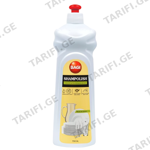 ჭურჭლის ჟელე SHAMPOLISH 36% პავი /BAGI/ 750მლ