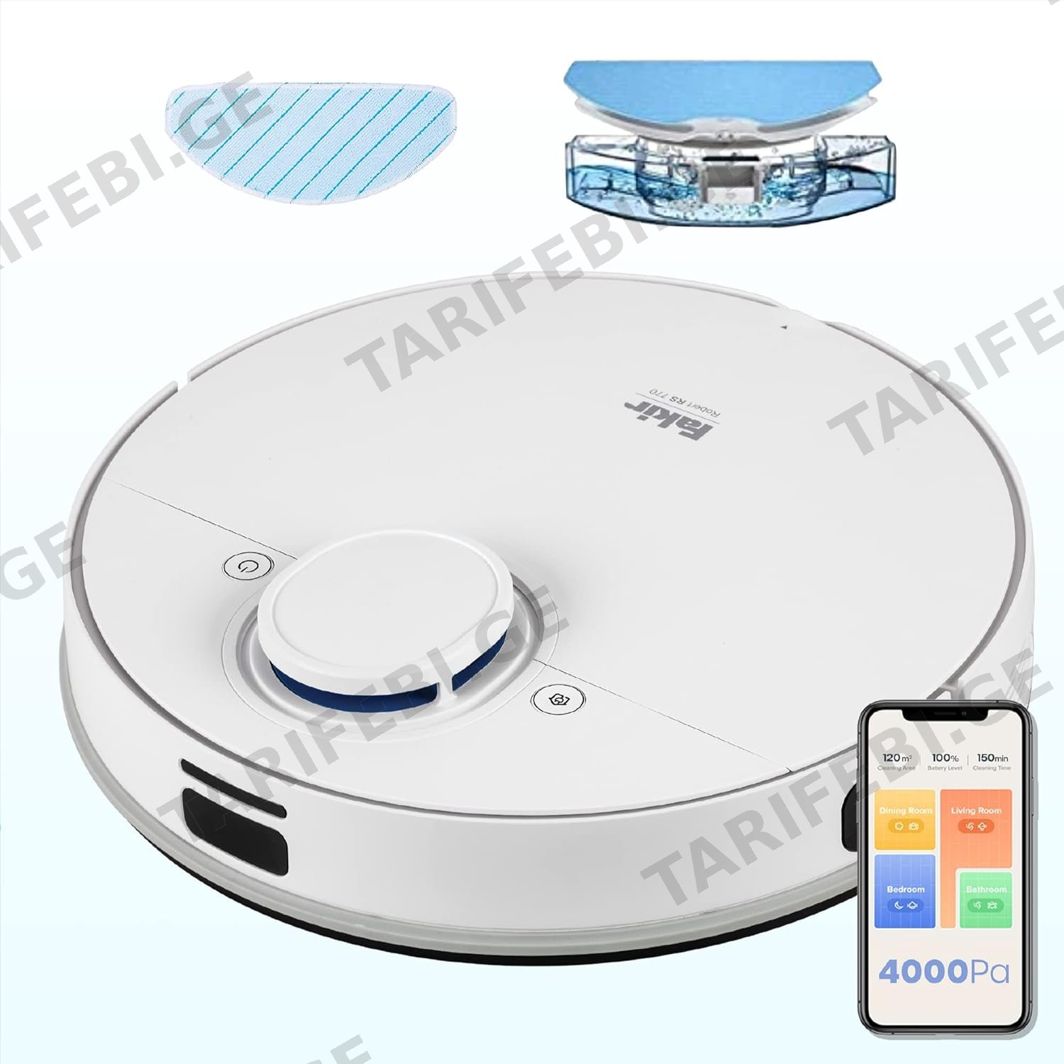 რობოტი მტვერსასრუტი Fakir Robot Vacuum Cleaner, White