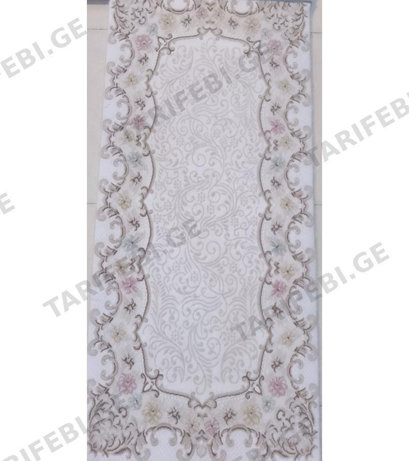 ISTANBUL - ხალიჩა 160*230 (3,68მ2) დიზ. 1363K ფერი. CREAM / TURQUAZ მწარ. ANGORA