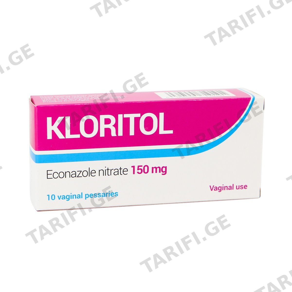 კლორიტოლი - Kloritol 150მგ 10 ვაგინალური სუპოზიტორია