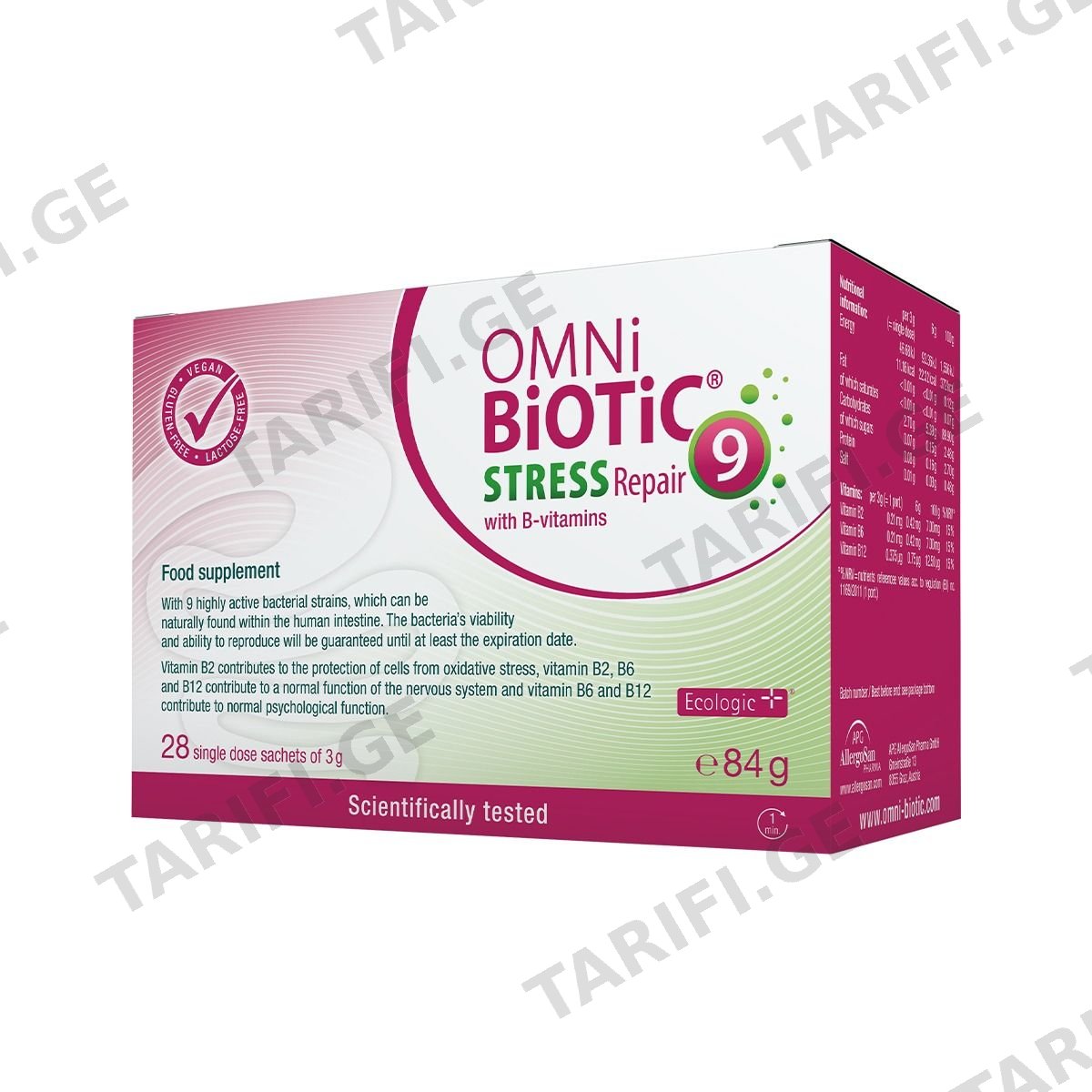 ომნი-ბიოტიკი - Omni-Biotic SR-9 და B-ვიტამინი 3გ 28 საშეტი