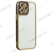 iPhone 14 Pro Liva lense Case სილიკონის ქეისი - შავი