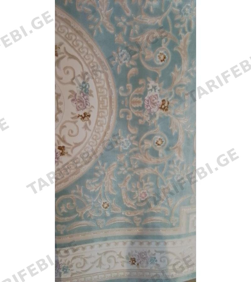 CIHANGIR - ხალიჩა 200*290 (5.8მ2) #P0937 ფერი. L.TURQUISE / C.IVORY მწარ. FESTIVAL