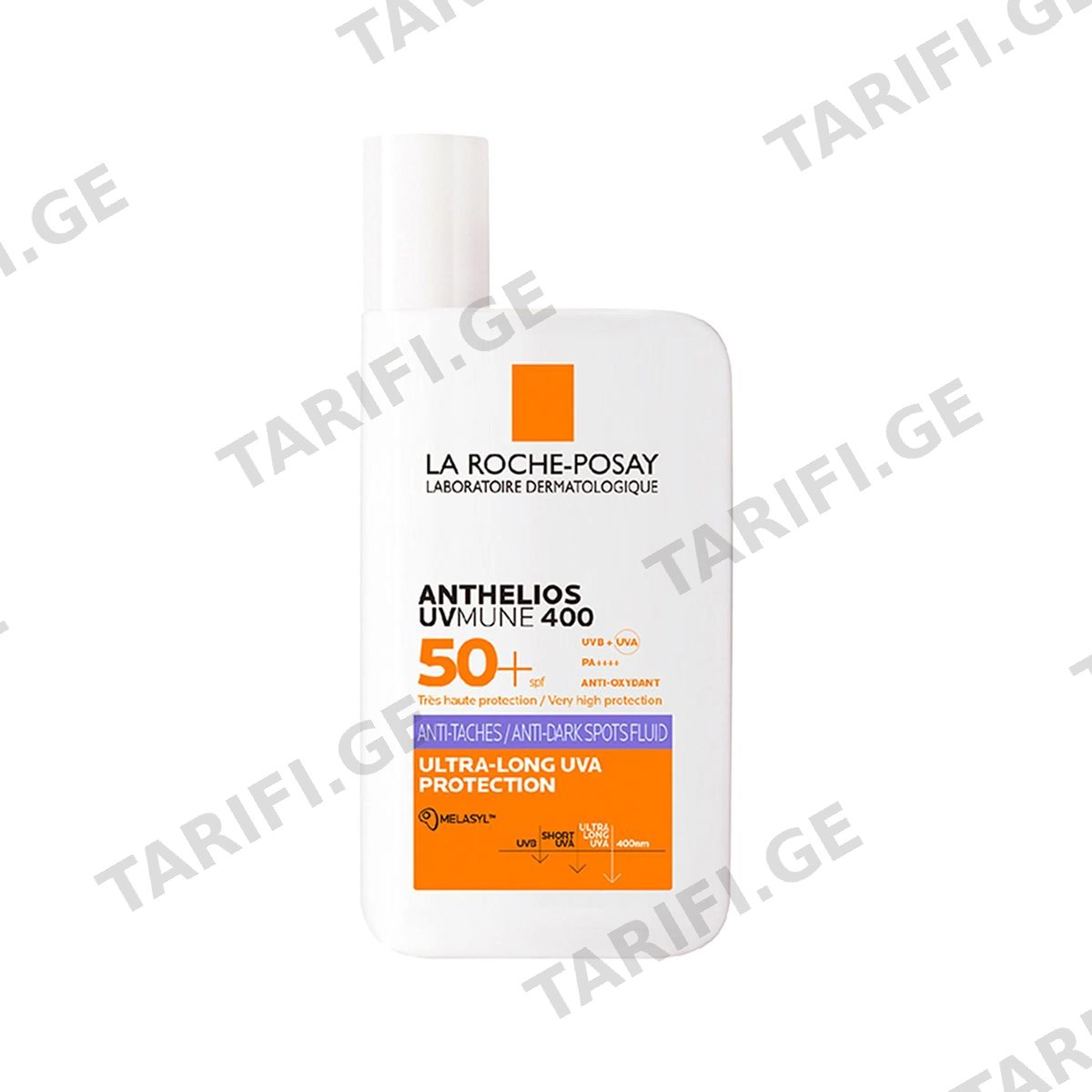 სახის პიგმენტური ლაქების ფლუიდი ანთელიოსი SPF50+ 50 მლ 7407 ლა როშ-პოზე - La Roche-Posay