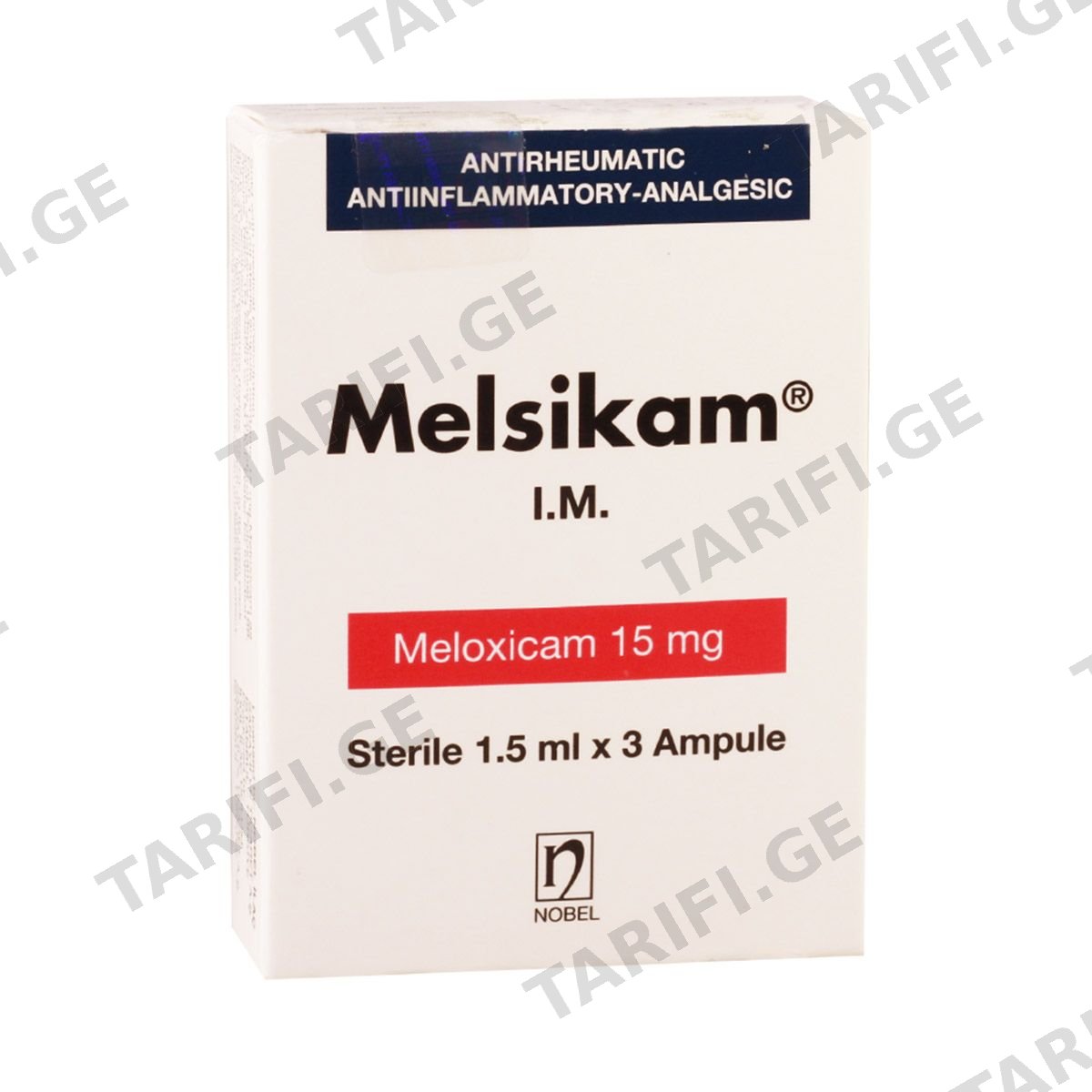 Melsicam - მელსიკამი 15მგ/1.5მლ. 3 ამპულა