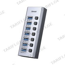 Jasoz F118 (T-F164) 7 port USB3.0 USB ჰაბი