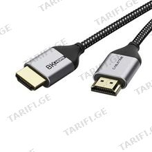 CABLETIME CT-AV585-01G(C8K)-B1 8K PREMIUM DP to DP 1.4 Cable 32AWG Coaxial Cable, with nylon Jacket , Alumium Housing Support 8K/60HZ, 4K/144HZ