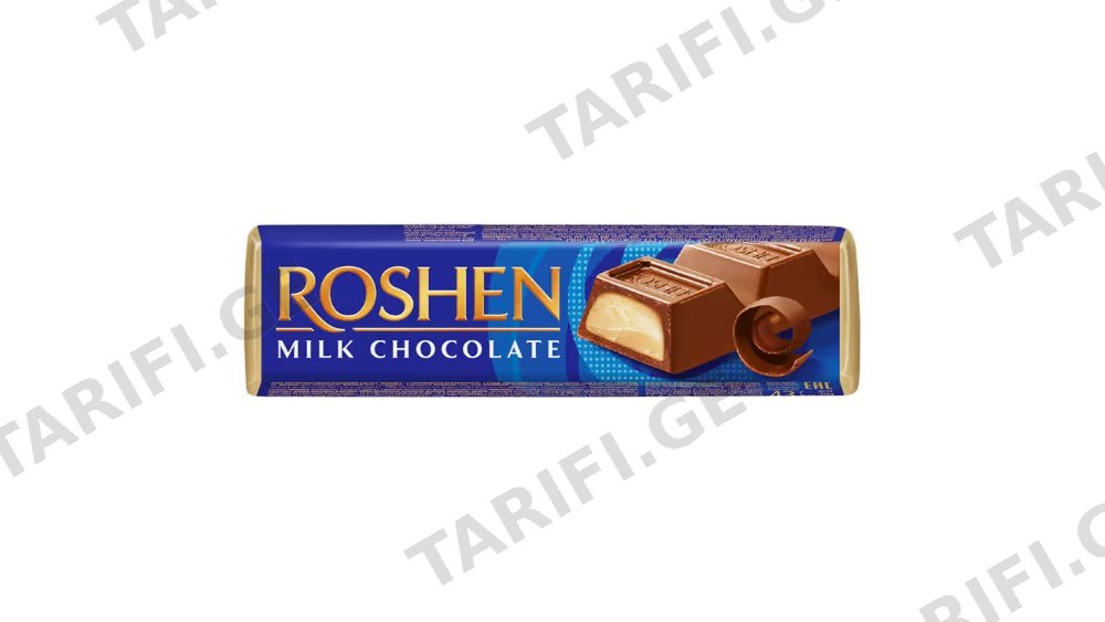 ROSHEN შოკოლადის ბატონი რძიანი კრემ-ბრულეს შიგთავსით 43გრ