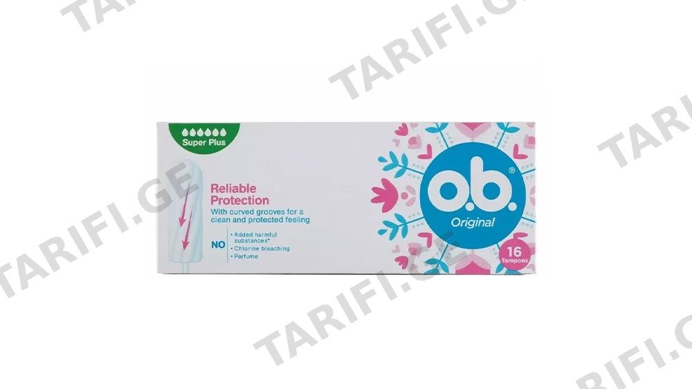 O.B. ტამპონი სუპერ პლიუსი 16ც