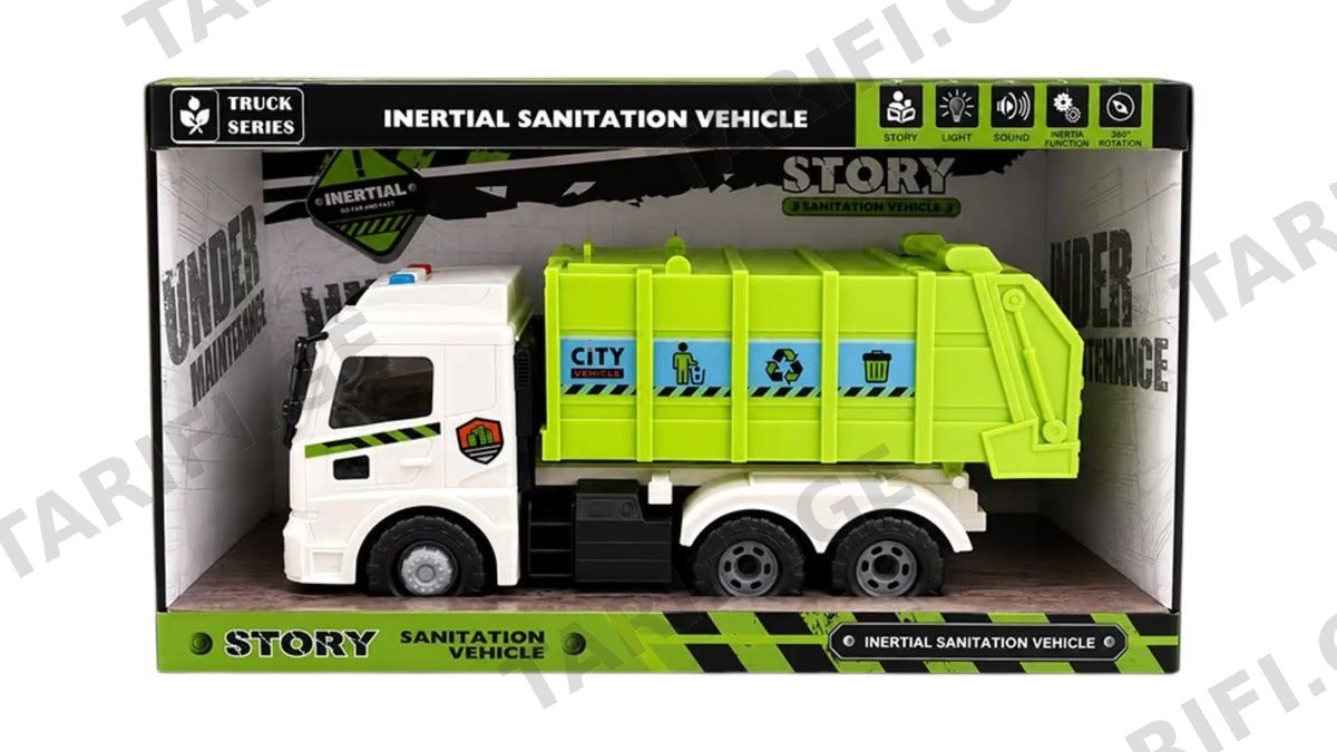 🚛 City Clean Garbage Truck — ნაგვის მანქანა განათებით და ხმოვანი ეფექტებით