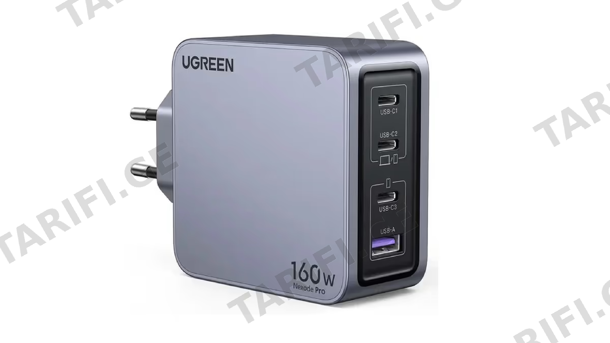 მობილურის დამტენი UGREEN X763 (25877) Nexode Pro, 160W, Type-C, USB, Grey
