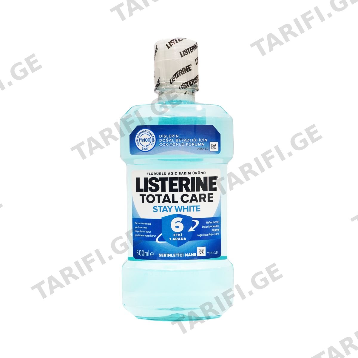 პირის ღრუს სავლები Stay White 500მლ 1919 ლისტერინი - Listerine