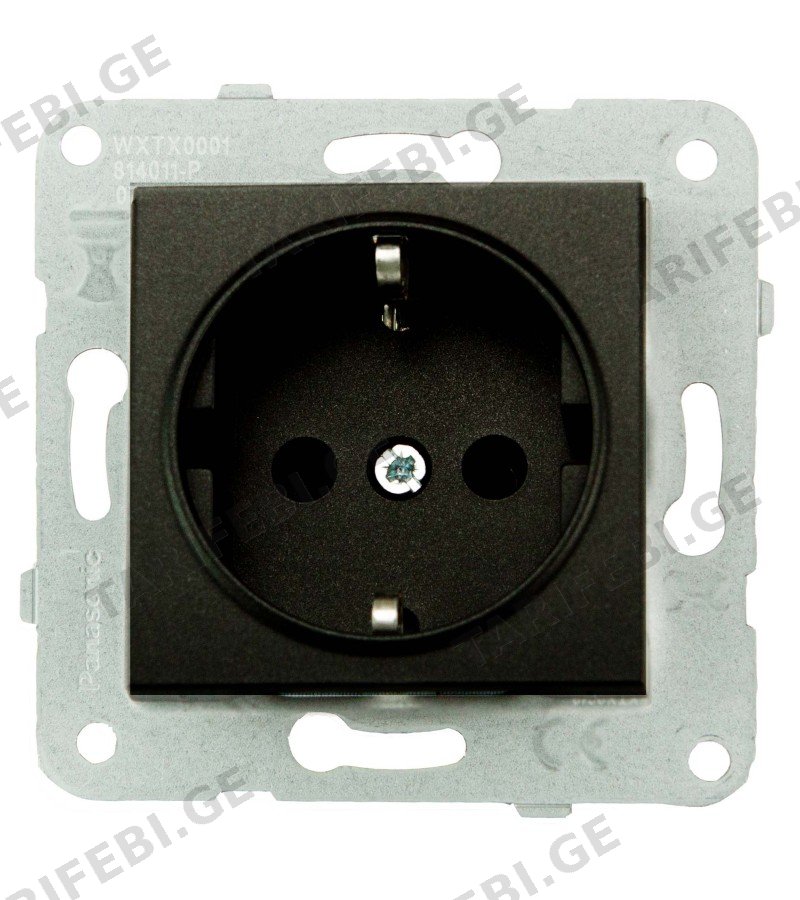 როზეტის მექანიზმი დამიწებით KARRE PLUS BLACK WKTT02022BL-EU1 Panasonic